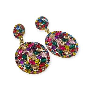 Multi Color Crystal Earrings